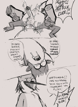 abdominal_bulge anal anthro balls beak begging begging_for_mercy begging_to_stop bodily_fluids crying duo erection explicitly_stated_nonconsent forced genital_fluids genitals male male/male male_penetrated male_penetrating male_penetrating_male penetration penis precum rape sex tears ranranparadoxx cartoon_network regular_show mordecai_(regular_show) rigby_(regular_show) avian bird blue_jay corvid jay_(bird) mammal new_world_jay oscine passerine procyonid raccoon comic hi_res