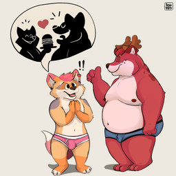 anthro belly belly_squish big_butt burger butt chubby_cheeks duo feederism food fupa gainer happy heart_symbol hug hugging_another love male male/male nipples obese obese_male overweight overweight_anthro overweight_male slightly_chubby slightly_chubby_male squish t_cayoti roy_(t_cayoti) tharos_(t_cayoti) bear canid canine canis coyote mammal 1:1 absurd_res comic hi_res
