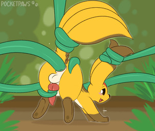 3_tails anal animated_sparkles anus ass_up balls bdsm blush bondage bound consentacles countershading feral flickering_sparkles forest genitals glowing happy knot lifted lifted_by_tail light_belly light_bondage male multi_tail paws penis plant puffy_anus sex solo sparkles sparkling_character tail tentacle_sex tentacles tree vines conditional_dnp pocketpaws final_fantasy final_fantasy_xiv mythology square_enix mythological_carbuncle mythological_creature 2d_animation animated digital_media_(artwork) frame_by_frame full-length_portrait loop portrait