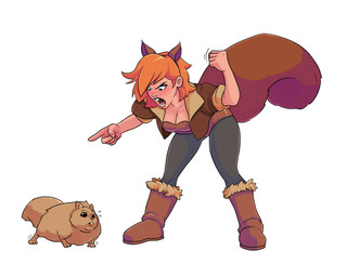 5_fingers ambiguous_feral ambiguous_gender angry bent_over biped black_eyebrows black_eyes boots breasts brown_body brown_boots brown_clothing brown_ears brown_footwear brown_fur brown_jacket brown_leotard brown_nose brown_tail brown_topwear buckteeth cleavage clothed clothed_female clothed_human clothed_humanoid clothing collarbone duo exercise eyebrows eyelashes female female_humanoid feral fingers fist fluffy fluffy_tail footwear fur gesture glistening glistening_eyes grey_clothing grey_leggings grey_legwear hair hand_gesture jacket leather leather_clothing leather_jacket leather_topwear leggings legwear leotard lips medium_breasts obese obese_ambiguous obese_feral open_clothing open_jacket open_topwear orange_hair overweight overweight_ambiguous overweight_feral pink_lips pink_tongue plantigrade pointing push-up quadruped rolled_up_sleeves shaking_fist shoes short_hair simple_background tail teeth tongue topwear white_background yelling hopethishelps marvel squirrel_girl_(marvel) animal_humanoid human humanoid mammal mammal_humanoid rodent rodent_humanoid sciurid sciurid_humanoid tree_squirrel tree_squirrel_humanoid 2024 hi_res