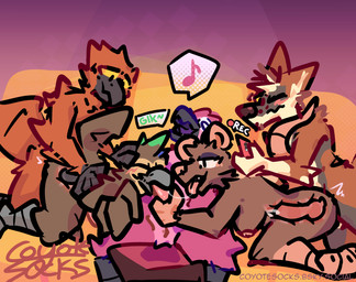 anal anal_penetration animal_genitalia animal_penis anthro antlers anus beak beak_fetish beak_play beak_sex beakjob blush bodily_fluids breasts brown_body brown_feathers brown_fur canine_genitalia canine_penis cum cum_in_ass cum_inside electronics eyes_closed eyeshadow feathers feet female female_penetrated fur furniture genital_fluids genitals green_feather_tips grey_beak grey_body grey_fur grey_talons group group_sex hand_on_head horn internal knot knotted_penis knotting magenta_body magenta_feathers makeup male male/female male/male male_penetrated male_penetrating male_penetrating_female male_penetrating_male musical_note musical_symbol one_eye_closed onomatopoeia open_beak open_mouth oral orange_body orange_feathers penetration penis phone precum recording recording_sex saliva sex sofa sofa_sex sound_effects spiral spiral_eyes symbol tail tail_feathers talon_hands tan_body tan_fur tapering_penis text tongue tongue_out tuft winged_arms wings yellow_eyes coyotesocks european_mythology greek_mythology mythology arios_(phoenix) demi_(coyotesocks) sill_(owl) avian bird brown_rat canid canine canis coyote deer elf_owl finch hybrid mammal murid murine mythological_avian mythological_bird mythological_creature mythological_firebird oscine owl passerine phoenix rat rodent true_owl 2025 absurd_res english_text halftone handwritten_text hi_res signature