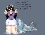 bottomwear breasts cleavage clothed clothing eyestalks eyewear female glasses heart_symbol hug skirt slime solo tail tail_motion tailwag dangernoodledrawings lily_(dangernoodledrawings) gastropod gastropod_taur mollusk slug slug_taur taur absurd_res hi_res