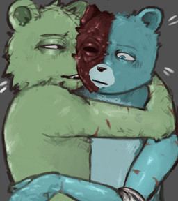duo gore male male/male nitran happy_tree_friends unicorn_wars azulin_(unicorn_wars) flippy_(htf) bear mammal absurd_res hi_res