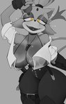 anthro big_breasts blush bodily_fluids breasts clothed clothing female open_clothing open_mouth open_shirt open_topwear shirt solo sweat tongue topwear wet yellow_eyes postpluvial sega sonic_the_hedgehog_(series) blaze_the_cat domestic_cat felid feline felis mammal 2024 absurd_res digital_media_(artwork) hi_res