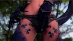 16:9 2020 3d_(artwork) armor biggreen bottomwear chimera_humanoid clothing comic digital_media_(artwork) gauntlets gloves handwear hi_res hotpants letterbox liz_(biggreen) navel not_furry_focus scales shorts undressing widescreen