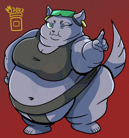 anthro asian_clothing belly big_belly breasts claws cleavage clothed clothing ear_piercing ear_ring east_asian_clothing eyewear eyewear_on_head female fur gesture glasses glasses_on_head hand_gesture japanese_clothing looking_at_viewer mawashi morbidly_obese morbidly_obese_anthro navel obese obese_anthro obese_female one_eye_closed overweight overweight_anthro overweight_female piercing pointing pointing_at_viewer raised_tail ring_piercing shirt solo standing sumo sumo_wrestler tail tank_top thick_thighs topwear wink winking_at_viewer royaljellysandwich brand_new_animal studio_trigger marie_itami mammal mink mustelid musteline true_musteline 2022 hi_res