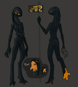 2_tongues 4_fingers 4_toes ambiguous_gender anthro black_body feet fingers gold_accents multi_tongue multiple_angles occult_symbol short_tail sigil slim solo split_jaw staff symbol tail toes tongue vestigial_arms scruffythedeer ronove_(scruffythedeer) demon hi_res model_sheet