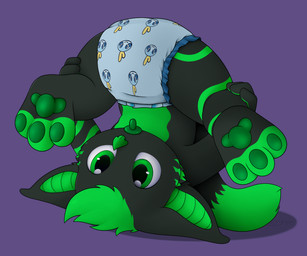 ageplay anthro clean_diaper clothed clothing diaper diaper_only head_print infantilism male object_in_mouth pacifier pacifier_in_mouth pattern_diaper print_diaper roleplay solo topless wearing_diaper young young_anthro anowotternpc bat domestic_cat felid feline felis hybrid mammal 6:5