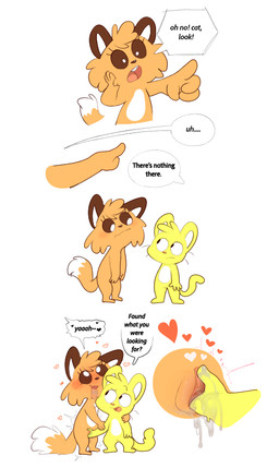 ahegao anthro black_sclera bodily_fluids dialogue dipstick_tail drooling duo female fingering fingering_partner fur genital_fluids genitals gesture hand_gesture heart_symbol looking_pleasured male male/female markings orange_body orange_fur pointing saliva sex shaking shivering size_difference surprise_sex tail tail_markings teasing text vaginal vaginal_fingering vaginal_fluids vulva yellow_body yellow_fur young zexium deadlycomics_(copyright) cornbread_(deadlycomics) sandals_(deadlycomics) canid canine domestic_cat felid feline felis fox mammal colored comic english_text
