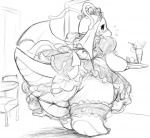 ambiguous_gender big_thighs black_and_white blush butt chubby churro-chan dragon dragonite dress garter long_tail looking_back maid maid_uniform monochrome nintendo pokémon solo standing sweat traditional_media video_games wide_hips wings
Rating: Questionable
Score: 4
User: Neitsuke
Date: May 14, 2012