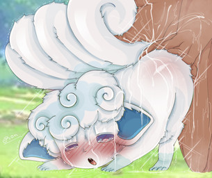 blue_eyes blush duo female female_penetrated feral fur hair male male/female male_penetrating male_penetrating_female open_mouth penetration sex tail white_body white_fur ronon1080s nintendo pokemon alolan_form alolan_vulpix generation_7_pokemon human mammal pokemon_(species) regional_form_(pokemon) digital_media_(artwork)