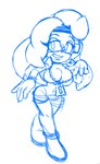 anthro big_breasts bottomwear breasts cleavage clothed clothing cosplay crossgender female hotpants midriff mtf_crossgender shorts solo unzipped_jacket wide_hips zipper missphase nintendo sega sonic_the_hedgehog_(series) splatoon marina_(splatoon) sonic_the_hedgehog eulipotyphlan hedgehog mammal