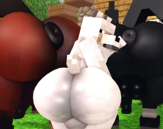 anal_wink animal_genitalia animal_penis anthro anus balls bedroom_eyes big_balls big_butt big_penis biped black_body black_fur black_hair black_mane black_nose black_tail bottom_heavy bouncing_butt brown_body brown_fur building butt equine_genitalia equine_penis feral fur genitals grass grey_body grey_ears grey_fur grey_tail group hair half-closed_eyes hand_on_butt house huge_balls huge_butt huge_penis looking_back male male/male mane narrowed_eyes on_grass on_ground outside penis plant presenting presenting_hindquarters puffy_anus quadruped rear_view seductive shaking_butt shaking_penis shortstack shortstack_male square_(anatomy) tail thick_thighs tree trio twerking wide_hips willie_piv microsoft minecraft mojang xbox_game_studios canid canine canis equid equine horse horse_(minecraft) mammal pale_wolf_(minecraft) wolf wolf_(minecraft) 2026 3d_(artwork) 3d_animation animated digital_media_(artwork) high_framerate no_sound short_playtime video