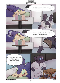 balls blush clothing dialogue erection fluffy genitals humanoid_genitalia humanoid_penis looking_pleasured lying massage massage_table nude on_front pecs penis pillow speech_bubble text undressing bagu conditional_dnp nintendo pokemon charlie_(bagu) cye_(bagu) ven_(bagu) badger generation_2_pokemon generation_7_pokemon lizard mammal mustelid musteline pokemon_(species) reptile salandit scalie shiny_pokemon typhlosion absurd_res comic english_text hi_res url