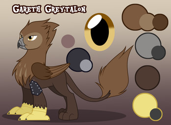 amber_eyes beak brown_body brown_feathers brown_fur claws feathered_wings feathers feet fur male paws shoulder_guard solo tail tail_tuft talons toes tuft wings nika-rain hasbro my_little_pony mythology gareth_greytalon_(captain_tyler) avian gryphon mythological_avian mythological_creature absurd_res hi_res model_sheet