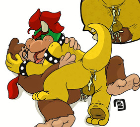 anal anal_penetration anthro anthro_on_anthro armlet bodily_fluids bracelet collar cum cum_drip cum_inside dripping duo feet french_kissing genital_fluids genitals hair horn jewelry kissing leaking_anus male male/male male_penetrated male_penetrating male_penetrating_male penetration penis prehensile_feet red_hair sex toes bowserboy101 donkey_kong_(series) mario_bros nintendo bowser donkey_kong_(character) haplorhine kong koopa mammal monkey primate scalie