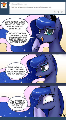 2014 blue_fur blue_hair dialogue english_text equine female friendship_is_magic fur hair horn john_joseco mammal my_little_pony open_mouth princess princess_luna_(mlp) royalty solo teal_eyes text two_tone_hair winged_unicorn wings
Rating: Safe
Score: 10
User: EurynomeEclipseVII
Date: May 10, 2014 2014 blue_fur blue_hair dialogue english_text equine female friendship_is_magic fur hair horn john_joseco mammal my_little_pony open_mouth princess princess_luna_(mlp) royalty solo teal_eyes text two_tone_hair winged_unicorn wings
Rating: Safe
Score: 10
User: EurynomeEclipseVII
Date: May 10, 2014