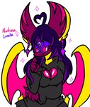 4_fingers anthro bodily_fluids breasts butt female female_symbol fingers gender_symbol hair heart_symbol pink_eyes purple_body purple_hair solo sweat sweaty_butt symbol wings lewdchuu_(artist) nintendo pokemon generation_7_pokemon legendary_pokemon lunala pokemon_(species) shiny_pokemon hi_res