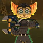 anthro armor belt clothing eyebrows fur gloves green_eyes handwear headgear helmet looking_at_viewer male omniwrench pupils solo striped_body striped_fur stripes white_pupils yellow_body yellow_fur dan_scarf ratchet_and_clank sony_corporation sony_interactive_entertainment ratchet_(ratchet_and_clank) lombax mammal 1:1 2024 hi_res