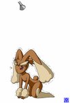 after_transformation anthro bodily_fluids brown_body brown_fur female fur generation_4_pokemon gym_leader lopunny misty_(pokemon) nintendo omoi pokemon pokemon_(species) pokemon_trainer shower simple_background solo surprised_expression tan_body tan_fur tears transformation white_background