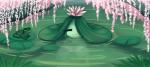 big_breasts breasts detailed_background eyes_closed female flower lily_pad lotus_(flower) nipples not_furry nude outside partially_submerged plant smile solo tree water latiar mei_(laranthrod) elemental_creature flora_fauna 2017 digital_media_(artwork) hi_res