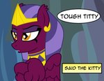 amber_eyes crown dialogue female headgear headpiece humor neckplace pupils rhyme rhyming slit_pupils solo text tiara wings badumsquish friendship_is_magic hasbro my_little_pony mythology sphinx_(mlp) felid mammal mythological_creature mythological_sphinx english_text hi_res meme