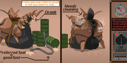 anal_fluids anus balls belly big_anus big_balls big_belly bodily_fluids bumper_sticker exhaust_vent feral fuel fuel_gauge gas_pedal gasoline_inflation genital_fluids genitals leaking_anus machine male meter oil oil_stain presenting presenting_anus puffy_anus reins saddle solo soot steam steaming stickers_on_body text unusual_bodily_fluids unusual_genital_fluids warning_sign bluthederg conditional_dnp zelkothezeeb nintendo pokemon generation_5_pokemon pokemon_(species) robot robot_feral scolipede digital_media_(artwork) hi_res pixel_(artwork)