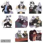 anthro armpit_hair back_to_back backpack beard beverage black_cloak black_clothing black_hair black_hoodie black_jacket black_suit black_topwear black_vest blue_bottomwear blue_clothing blue_eyes blue_jeans blue_pants blue_shirt blue_topwear body_hair bottomwear bowl brown_body brown_fur bubble_tea bulletproof_vest chopsticks claws cloak clock clothed clothing collared_shirt container crossed_arms cup denim denim_bottomwear denim_clothing dog_tags dress_shirt drinking drinking_straw duo eating eighth_note electronics email eye_scar eyes_closed facial_hair facial_scar finger_claws fingerless_(marking) fingerless_gloves_(marking) food fur furaffinity_handle furaffinity_logo gloves_(marking) goatee green_clothing green_hoodie green_topwear grey_body grey_fur gun hair hand_behind_head hand_in_pocket handgun happy headphones holding_bowl holding_chopsticks holding_container holding_gun holding_handgun holding_object holding_ranged_weapon holding_revolver holding_weapon hoodie hug jacket jeans letterman_jacket listening_to_music lying male markings multicolored_body multicolored_fur muscular muscular_anthro muscular_male necktie noodles on_back open_cloak open_clothing open_jacket open_topwear orange_body orange_fur pants pattern_clothing pattern_shirt pattern_topwear pic_stitch plaid plaid_clothing plaid_shirt plaid_topwear pockets portable_music_player purple_body purple_fur ramen ranged_weapon red_hair red_necktie revolver scar shirt simple_background sitting sitting_on_ground sleeveless_hoodie spots spotted_body spotted_fur star sticker sticker_pack stitch_(sewing) suit tail tan_body tan_fur text thought_bubble topwear torn_clothing twitter_handle two_tone_body two_tone_fur vest watch waving_goodbye weapon white_background white_body white_clothing white_fur white_shirt white_topwear wristwatch yellow_body yellow_fur basch furaffinity jack_(saberzelgrath) logan_mcgrath randy_mcgrath richard_mcgrath canid canine canis felid hyena lion mammal pantherine spotted_hyena wolf 1:1 2021 artist_name english_text hi_res brother_(lore) brothers_(lore) father_(lore) father_and_child_(lore) father_and_son_(lore) nephew_(lore) parent_(lore) parent_and_child_(lore) parent_and_son_(lore) sibling_(lore) son_(lore) uncle_(lore) uncle_and_nephew_(lore)
