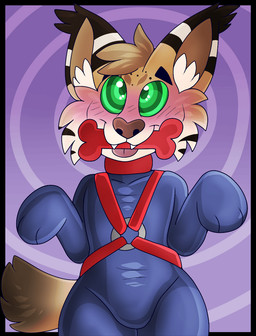 ambiguous_gender anthro bdsm bone brown_body brown_fur clothing drone fur gradient_background green_eyes harness hypnosis latex latex_clothing latex_skinsuit mind_control pattern_background petplay roleplay simple_background skinsuit solo tight_clothing icefire milo_(milosquared) felid feline lynx mammal 2d_animation animated animated_gif hi_res loop short_playtime