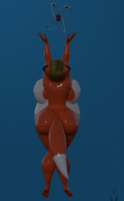 anthro balloonie big_breasts breasts female huge_breasts inflation nude solo mcstuffins melody_(mcstuffins) canid canine fox mammal 3d_(artwork) digital_media_(artwork) hi_res