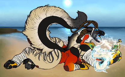 beach duo extreme_size_difference frost_breath holding_another ice logo lying macro male micro sand size_difference wales water yonnixart centignoll_(demon1forestrp) meillion_heulwen_(sandwichmilf) arthropod centipede gnoll gulonine hybrid hyena mammal marten mustelid musteline myriapod pine_marten absurd_res artist_logo hi_res nonbinary_(lore) xenogender_(lore)