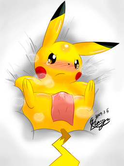 bed blush feral fur furniture male solo tail yellow_body yellow_fur darkrobin nintendo pokemon generation_1_pokemon mammal pikachu pokemon_(species) rodent 2009 3:4 source_request