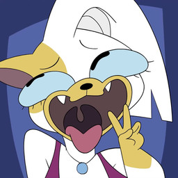 ahegao anthro black_eyes blue_sclera bouncing dancing fangs female gesture hand_gesture jewelry looking_pleasured mouth_shot necklace open_mouth solo teeth tongue tongue_out uvula v_sign lecigzz adventure_time cartoon_network fionna_and_cake cake_the_cat domestic_cat felid feline felis mammal 1:1 2026 2d_animation animated short_playtime sound webm