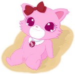 accessory anthro blush body_blush bow_ribbon chibi clitoris female fur genitals jewelry lying multi_nipple neck_tuft necklace nipples nude on_back pink_body pink_eyes pink_fur pussy pussy_blush relaxing sand semi-anthro sitting smile solo spread_legs spreading tuft young young_female masterlinkx jewelpet sanrio sega sega_fave garnet_(jewelpet) domestic_cat felid feline felis mammal persian_cat hi_res