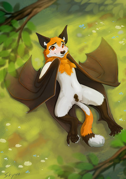 5_toes anatomically_correct anatomically_correct_anus anatomically_correct_genitalia anatomically_correct_vulva animal_genitalia animal_vulva anus aroused backwards_legs bat_ears bat_nose bat_wings big_ears black_eyebrows blue_flower blurred_foreground blush blushing_at_viewer branch brown_anus brown_body brown_ears brown_feet brown_fur brown_nose brown_skin brown_tail brown_vulva brown_wings calcar cheek_tuft chiropteran_genitalia chiropteran_vulva claws crossgender day depth_of_field detailed_background dipstick_tail dirt eyebrows eyelashes facial_tuft feet female female_feral feral field field_background finger_claws flower fluffy fluffy_chest front_view fur furry_tail genitals glistening glistening_anus glistening_eyes glistening_genitalia glistening_vulva grass grass_field happy head_tuft high-angle_view in_heat inviting inviting_viewer leaf long_ears long_tail looking_at_viewer lying lying_on_grass lying_on_ground markings membrane_(anatomy) membranous_wings monotone_anus monotone_feet monotone_thighs monotone_wings mtf_crossgender multicolored_body multicolored_fur multicolored_tail nature nature_background navel neck_tuft nude on_ground open_mouth open_smile orange_body orange_eyes orange_fur orange_ruff orange_tail orange_tuft outside patagium pebble perineum plant plantigrade puffy_anus realistic_wings ruff smile smiling_at_viewer solo spread_legs spreading tail tail_markings teeth thick_thighs three-quarter_view toe_claws toes tragus tree tuft vein vulva white_body white_claws white_flower white_fur white_tail white_tail_tip white_thighs wings wings_instead_of_hands skyvo jack_desmodus bat flying_fox ghost_bat grey-headed_flying_fox hybrid leaf-nosed_bat mammal megabat megadermitid microbat painted_bat vampire_bat vesper_bat yangochiropteran 2025 absurd_res digital_media_(artwork) digital_painting_(artwork) hi_res painting_(artwork) shaded signature nonbinary_(lore)