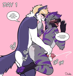 anal anal_penetration animal_genitalia animal_penis anthro anthro_on_anthro anthro_penetrated anthro_penetrating anthro_penetrating_anthro biped blonde_hair blue_body blue_fur bodily_fluids canine_genitalia canine_penis cum cum_while_penetrated cumshot dialogue duo ejaculation eyewear femboy femboy/femboy fur genital_fluids genitals glasses hair handjob josou_seme looking_pleasured male male/male male_penetrated male_penetrating male_penetrating_male nude orgasm penetration penile penile_penetration penis penis_in_ass reach_around sex simple_background text thick_thighs white_body white_fur conditional_dnp drako1997 no_nut_november no_nut_sabotage dean_(drako1997) yeenclave_(enclave_remnant2) border_collie canid canine canis collie domestic_dog herding_dog hyena mammal pastoral_dog sheepdog striped_hyena wolf 2025 english_text hi_res meme