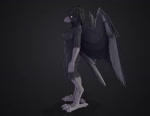 anthro beak big_breasts black_body black_feathers braided_hair breasts brown_eyes digitigrade feather_hair feathers featureless_breasts featureless_crotch feet female grey_beak hair pseudo_hair small_waist solo spread_wings standing talon_hands talons toes vrchat_model wings albazcythe vrchat xai_xevion avian bird corvid corvus_(genus) crow oscine passerine 2024 3d_(artwork) animated digital_media_(artwork) model_sheet no_sound short_playtime webm