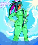 big_breasts bikini breasts clothing female flower flower_(anatomy) head_flower leaf leaf_hair plant plant_hair pseudo_hair swimwear two-piece_swimsuit crossman blaster_master kanna_(blaster_master) elemental_creature elemental_humanoid flora_fauna humanoid plant_humanoid