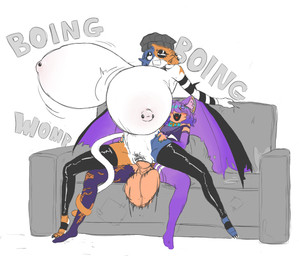 abdominal_bulge alternative_fashion anthro areola balls balls_deep barbell_piercing beanie big_balls big_breasts big_penis bouncing_balls bouncing_breasts breasts brown_body brown_skin bulge choker clothing collar duo ear_piercing emo eyelashes female femboy femboy_penetrating from_behind_position furniture genital_raphe genitals glistening_eyelids goth hair hat headgear headwear huge_balls huge_breasts huge_penis hyper hyper_breasts hyper_genitalia jewelry latex latex_clothing latex_legwear leggings legwear long_eyelashes male male/female motion_lines necklace nipple_dip nipple_piercing nipples on_sofa penetration penile penile_penetration penis penis_in_vagina piercing pubes purple_hair raphe_(anatomy) scrotal_raphe scrotum_flap sex sitting sitting_on_another sitting_on_sofa skinny skinny_anthro skinny_female slim small_waist sofa sofa_sex spiked_collar spikes stockings tail tail_coil tail_wrapped_around_leg tan_body tan_skin thigh_highs torn_clothing torn_legwear tuft vaginal vaginal_penetration wings popcatpixel epic_games fortnite meow_skulls bat domestic_cat felid feline felis mammal hi_res