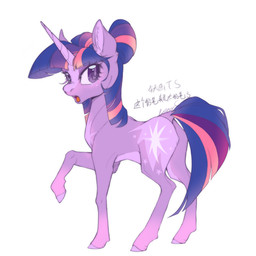 butt_tuft female feral hooves horn inner_ear_fluff looking_at_viewer open_mouth simple_background solo tuft meteor_s friendship_is_magic hasbro my_little_pony mythology twilight_sparkle_(mlp) equid equine mammal mythological_creature mythological_equine unicorn 1:1 hi_res
