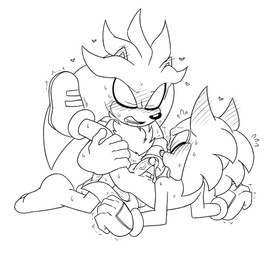 3_toes 5_fingers ahegao anal anal_orgasm anal_penetration anthro anthro_on_anthro anthro_penetrated anthro_penetrating anthro_penetrating_anthro balls bent_legs biped black_nose blush bodily_fluids butt cheek_tuft chest_tuft clothing cum cum_in_ass cum_inside cum_on_belly cum_on_body cum_on_chest cum_on_own_belly cum_on_self cum_while_penetrated cumshot dominant dominant_anthro dominant_male drooling duo ear_blush ejaculation erection eyes_closed facial_tuft feet fingers footwear from_front_position fucked_silly genital_fluids genitals gloves hair hands-free handwear heart_symbol humanoid_genitalia humanoid_penis interspecies kneeling leg_grab legs_up long_hair long_nose looking_pleasured lying male male/male male_on_bottom male_on_top male_penetrated male_penetrating male_penetrating_male missionary_position nude_anthro nude_male on_back on_bottom on_top open_mouth orgasm orgasm_face penetration penile penile_penetration penis penis_in_ass quills_(anatomy) rough_sex saliva sex shaking_orgasm shoes simultaneous_orgasms strained submissive submissive_male sweat sweatdrop sweaty_body sweaty_sex tail teeth thrusting toes tongue tongue_out tremble_spikes tuft vein veiny_penis younger_dom_older_sub shenadical archie_comics sega sonic_the_hedgehog_(archie) sonic_the_hedgehog_(comics) sonic_the_hedgehog_(series) falke_wulf_(archie_sonic) silver_the_hedgehog canid canine canis eulipotyphlan hedgehog mammal wolf 2025 hi_res monochrome