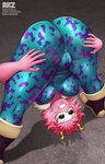 anus_outline ass_up big_butt black_sclera breasts butt camel_toe female hair horn not_furry pink_body pink_hair pink_skin solo text yellow_eyes akazai my_hero_academia ashido_mina horned_humanoid humanoid quirked_human_(my_hero_academia) hi_res url