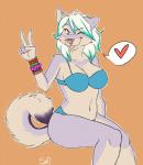 anthro blush breasts female heart_symbol looking_at_viewer solo tongue sinto amauna canid canine canis domestic_dog husky mammal nordic_sled_dog spitz