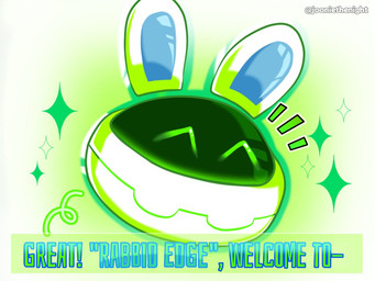 blue_inner_ear dialogue exclamation_point eyes_closed floating_ears happy light limbless long_ears machine male name_in_dialogue noseless not_furry quotation_marks screen screen_face simple_background solo sparkles speech_bubble text white_background yelling jooniethenight mario_bros mario_plus_rabbids_kingdom_battle nintendo raving_rabbids rayman_(series) ubisoft beep-0 robot 2023 4:3 artist_name colored crossover digital_drawing_(artwork) digital_media_(artwork) english_description english_text lighting shaded