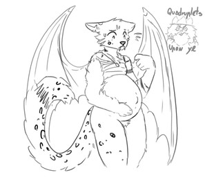 anthro bandage belly big_belly clothing ear_scar elemental_manipulation eye_scar facial_scar fire fire_arm fire_manipulation fur hat headgear headwear male markings pregnant pregnant_anthro pregnant_male scar spots spotted_body spotted_fur stripes wings wizard_hat kawattame tjat_(paillanos) patchwork_creature meme monochrome