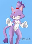 anthro areola aroused aroused_smile blush breasts clothing female fur genitals gloves gloves_only hair handwear handwear_only looking_at_viewer mostly_nude navel nipples nude open_mouth purple_body purple_fur pussy simple_background smile solo standing tail teeth neo_x6 sega sonic_the_hedgehog_(series) blaze_the_cat domestic_cat felid feline felis mammal absurd_res digital_media_(artwork) hi_res