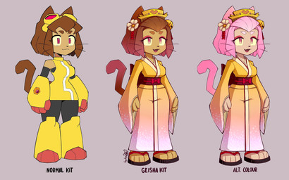 accessory anthro bell biped brush clothed clothed_female clothing comb_(brush) female flower flower_in_hair front_view geisha hair hair_accessory hairbrush jingle_bell kanzashi kushi_comb makeup plant side_comb simple_background solo whiskers dsp2003 gameoverse glitch_productions kit_bodega domestic_cat felid feline felis mammal 2026 absurd_res hi_res meme signature