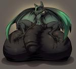 absurd_res anthro balls bat big_balls big_bulge big_penis biped bulge clothed clothing detailed_bulge genital_outline genitals hair hands_behind_head hi_res huge_balls huge_bulge huge_penis hyper hyper_balls hyper_bulge hyper_genitalia hyper_penis looking_at_viewer male mammal navel neodokuro penis penis_outline simple_background sitting_on_balls smile solo tight_clothing tongue tongue_out topless wide_hips