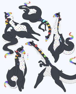 ambiguous_gender anthro arm_tuft belly big_butt bottom_heavy butt chest_tuft clubs_(suit) diamonds_(suit) eye_symbol eyelashes fur grey_arms grey_body grey_eyes grey_fur grey_paws half-closed_eyes handpaw head_tuft heart_symbol hearts_(suit) knee_tuft leg_tuft long_neck long_tail lying markings moon_symbol multicolored_tail narrowed_eyes neck_tuft on_back on_front patterns paws pupils rainbow_nose rainbow_tail red_pupils running shoulder_tuft simple_background sitting sitting_on_tail snout solo spades_(suit) standing stretching striped_markings striped_neck striped_nose striped_tail stripes suit_symbol sun_symbol tail tail_markings thick_tail thick_thighs tuft white_background white_belly white_body white_fur wide_hips plentyofsoup confetti_cake_(plentyofsoup) squirmle digital_drawing_(artwork) digital_media_(artwork) nonbinary_(lore)