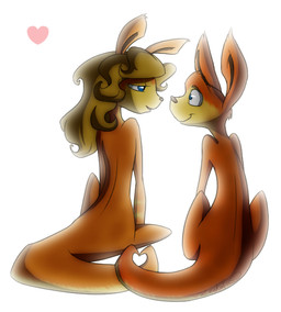 bedroom_eyes black_nose blonde_hair blue_eyes duo entwined_tails eye_contact female feral hair heart_symbol looking_at_another love male narrowed_eyes nude nude_anthro nude_female nude_male rear_view seductive semi-anthro simple_background tail tail_coil white_background zeakari jak_and_daxter naughty_dog sony_corporation sony_interactive_entertainment daxter tess_(jak_and_daxter) mammal mustelid ottsel digital_media_(artwork)